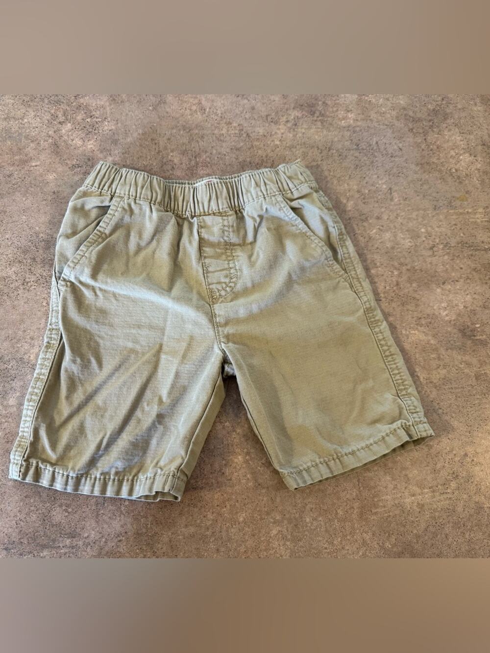 Levi's Khaki Elastic-Waist Kids Shorts Boys XS 4 Classic, Summer,